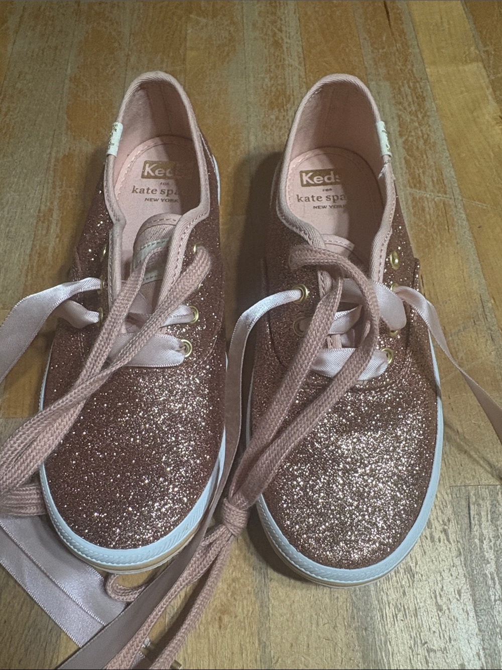 Keds X Kate Spade New York ChampionGlitter Sneakers in Rose Gold